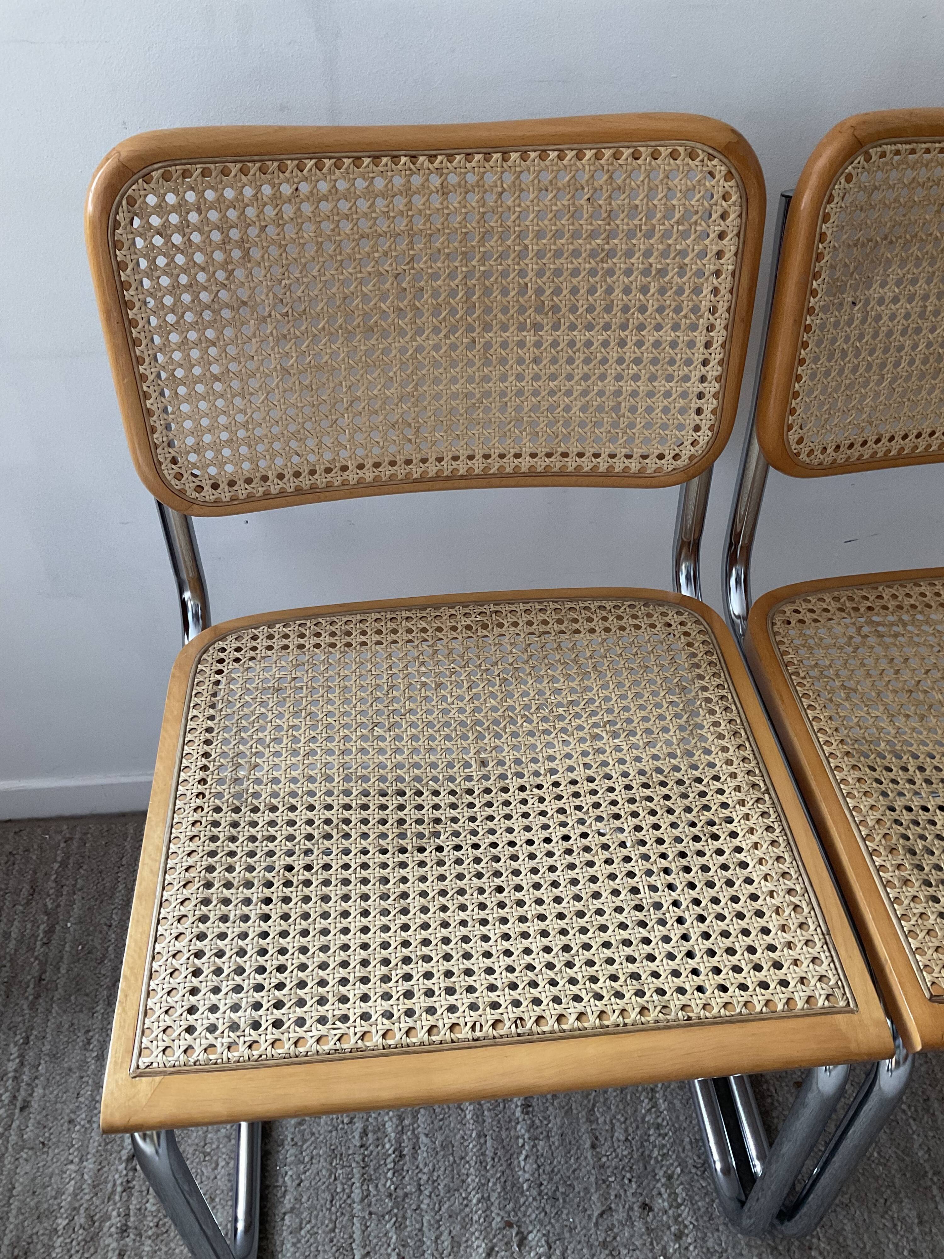 Pair of chairs Marcel Breuer Cesca B32