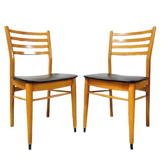 Mid-century Danish Design Dining Room Chairs set Black