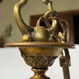 Vintage 6-arm copper chandelier