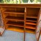Grande bibliothèque anglaise en bois massif XIXème