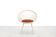 White Yngve Ekström Cirkle chair with leather cushion