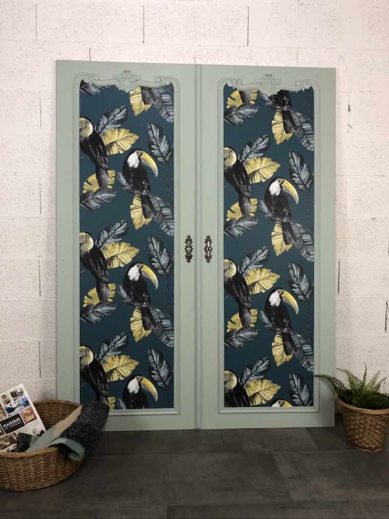 Pair of antique cabinet doors