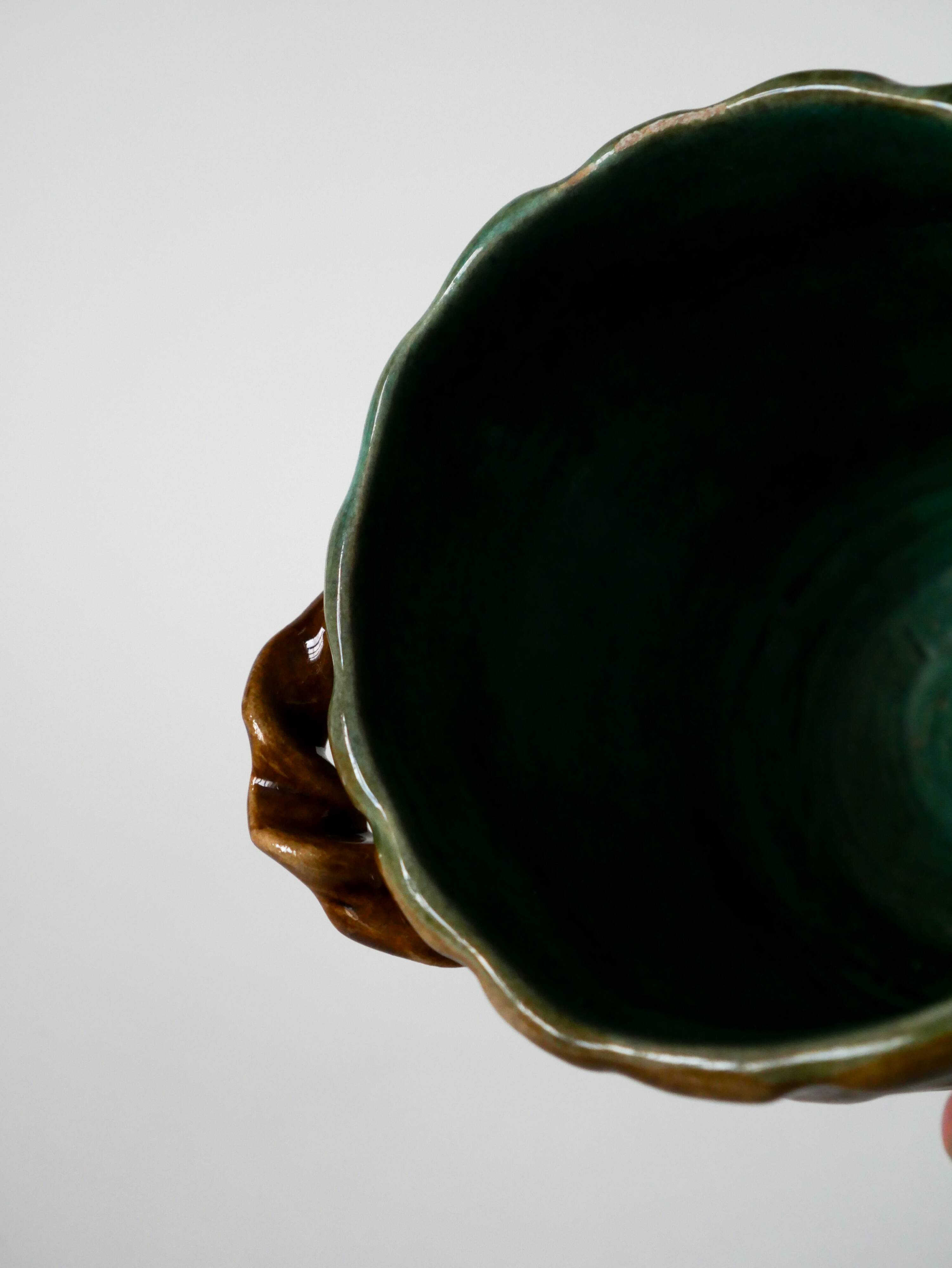 Slip planter, imitation bamboo, 1970