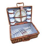 Vintage wicker pic-nic suitcase