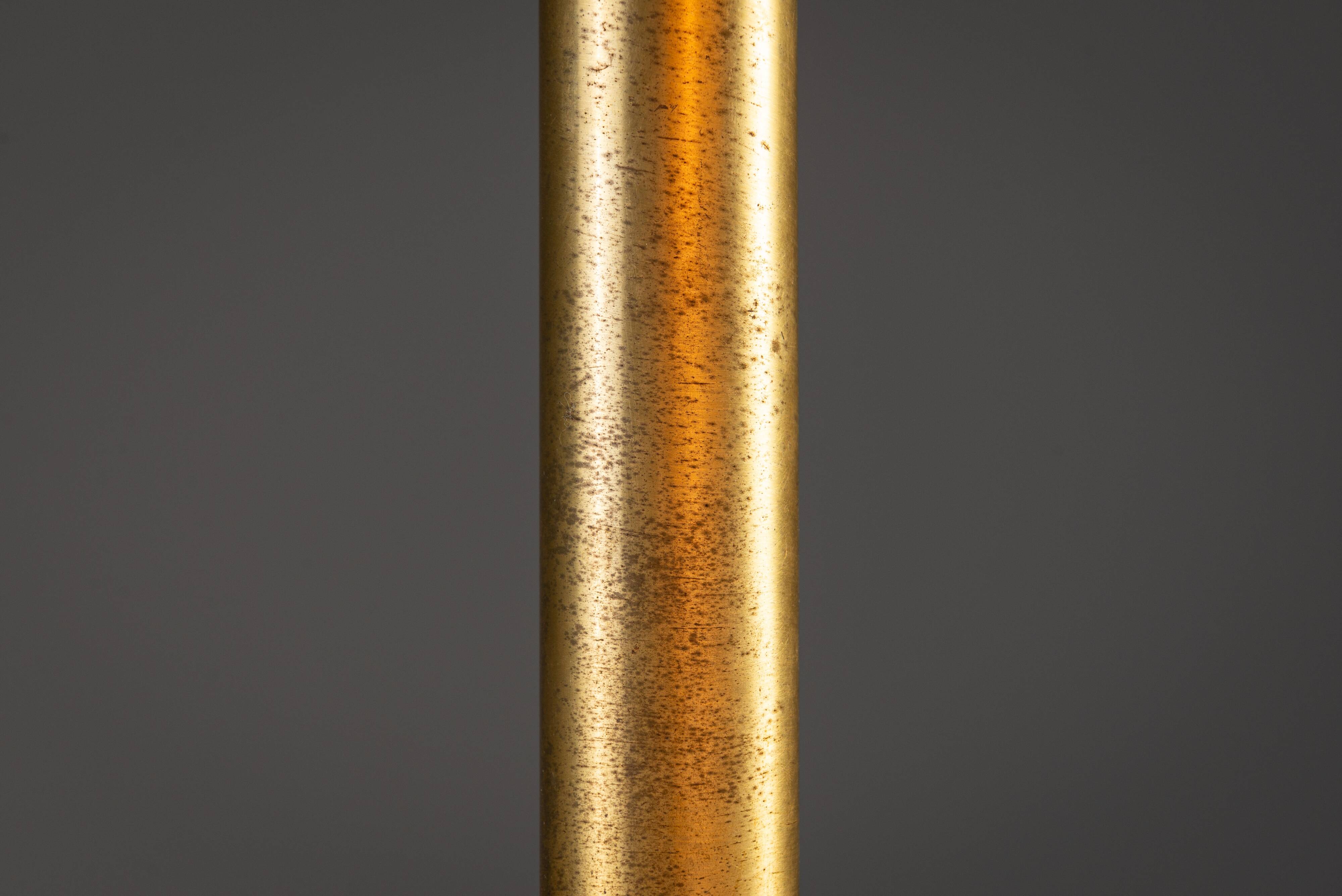 Egon Hillebrand desk lamp in white metal with brass accents