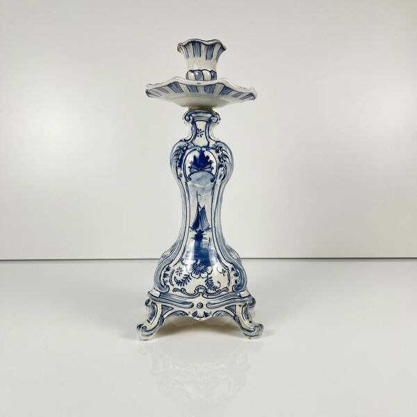 Bougeoir Delft par Royal Bonn, fin XIXe - début XXe