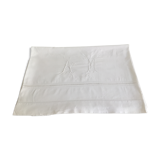 Linge ancien drap brodé monogramme AM