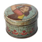 Advertising box metal round Indian Bharat Toilet Powder India