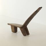 Chair / Armchair in monoxyl wood West Africa Lobi / Stargazer 1950