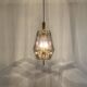 Set of 2 Smoked Glass Pendant Lamps by Glashütte Limburg