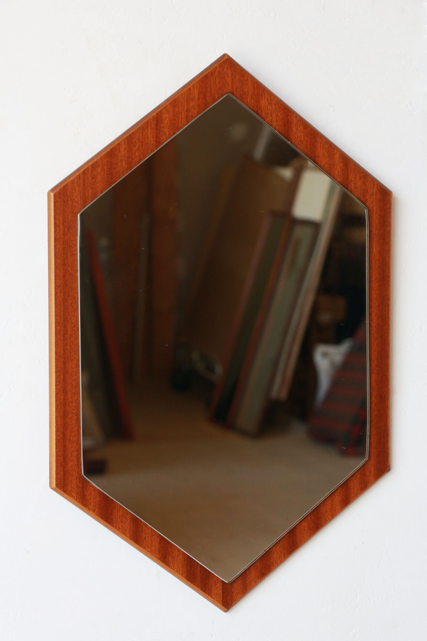 Teak diamond mirror - Scandinavian