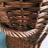 Vintage rattan wicker beach cabin Emmanuelle armchair