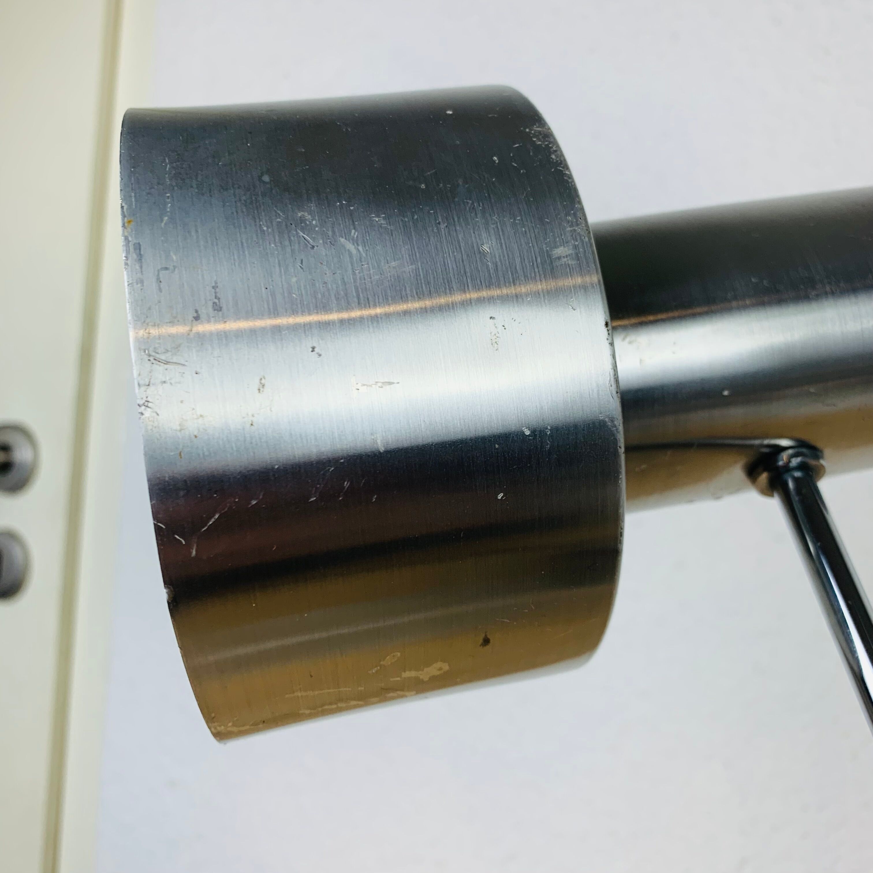 Vintage lamp brushed aluminum 50/60s