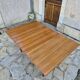 Table basse smorrebrod scandinave en teck vintage