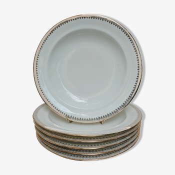 6 hollow chastagner porcelain plates