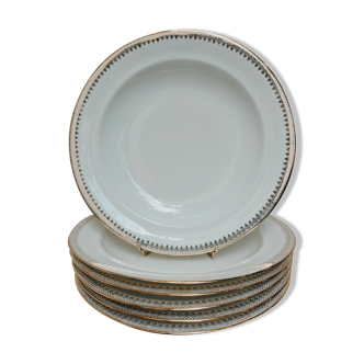 6 hollow chastagner porcelain plates