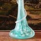 Murano blown glass vase, snake
