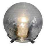 Vintage Lamp • Chrome Steel • Perforated Metal • Glass • 1970