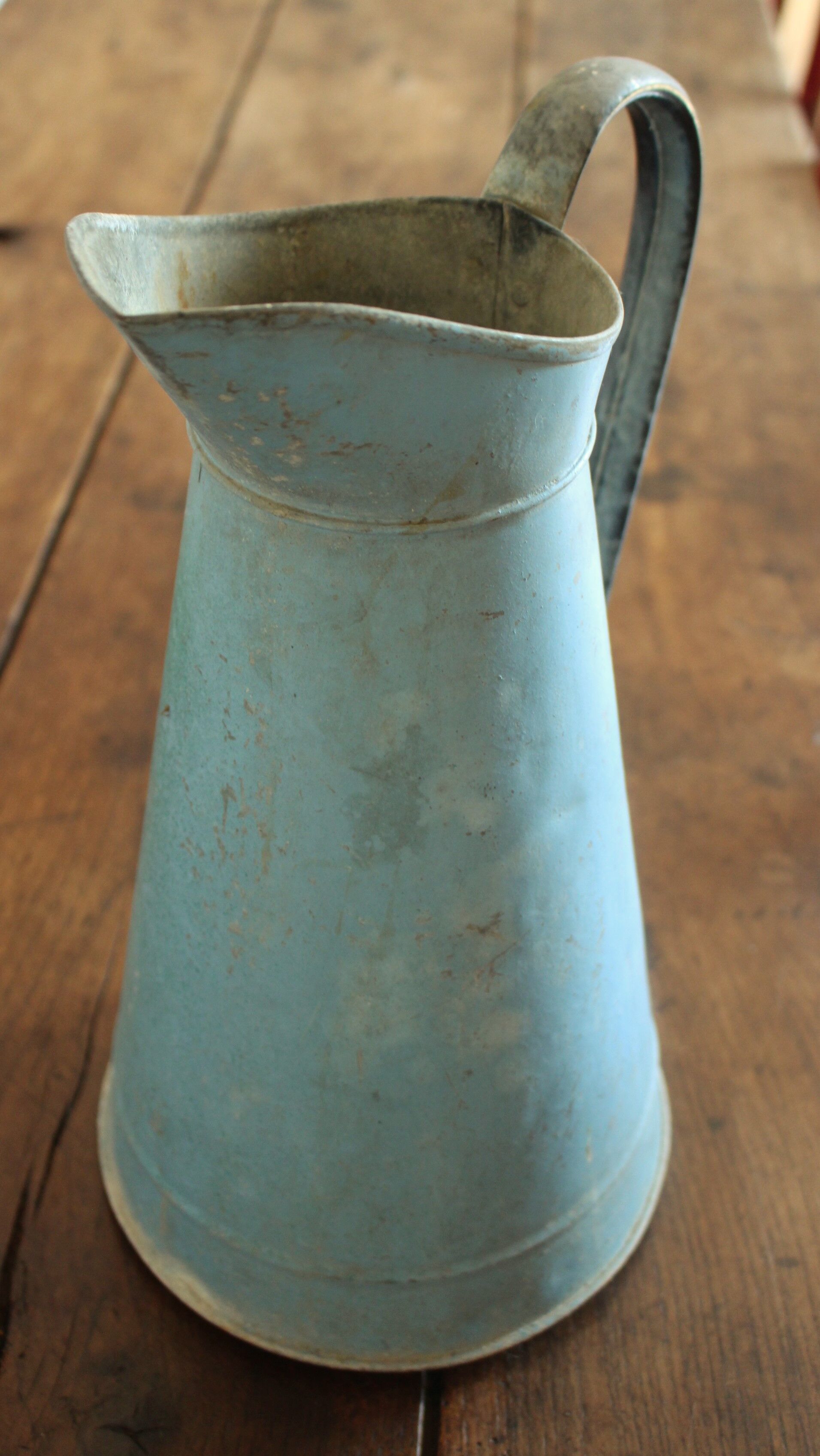 Broc en Zinc Patine green bleu