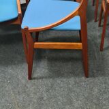 A set of 6 Vintage Danish design dining chairs by Vestervig Eriksen