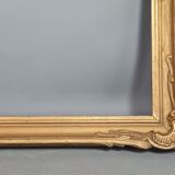Old gilded stucco wood ear frame 63x45.5 cm, foliage 56.4x39 cm SB