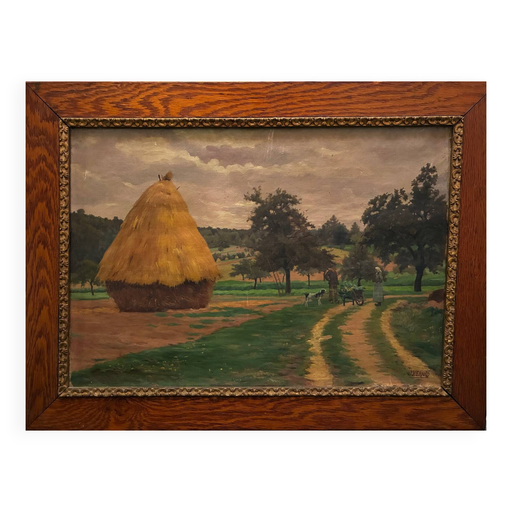 19th Century Countryside Landscape Signed