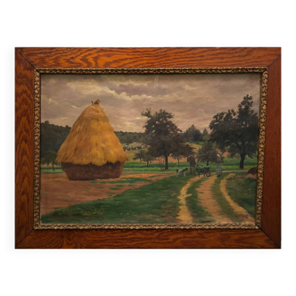 19th Century Countryside Landscape Signed