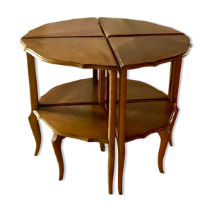 Guéridon table d’appoint noyer