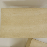 Set of 3 tables in travertine 1970