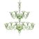 Monumental Murano Glass Chandelier with Rigadin Detailing by Simoeng