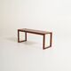 Banc en teck scandinave, années 1960