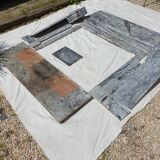 Napoleon III marble fireplace with modillions