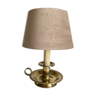 Lamp chic brass and velvet beige