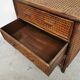 Commode vintage en rotin et cannage