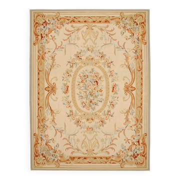 Tapis Aubusson Kilim vintage européen fait main 265 cm x 360 cm