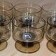 Set of 6 glasses Pegasus smoked black feet - 70s