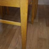 Set of 4 vintage faux sheepskin chairs 1960 Denmark