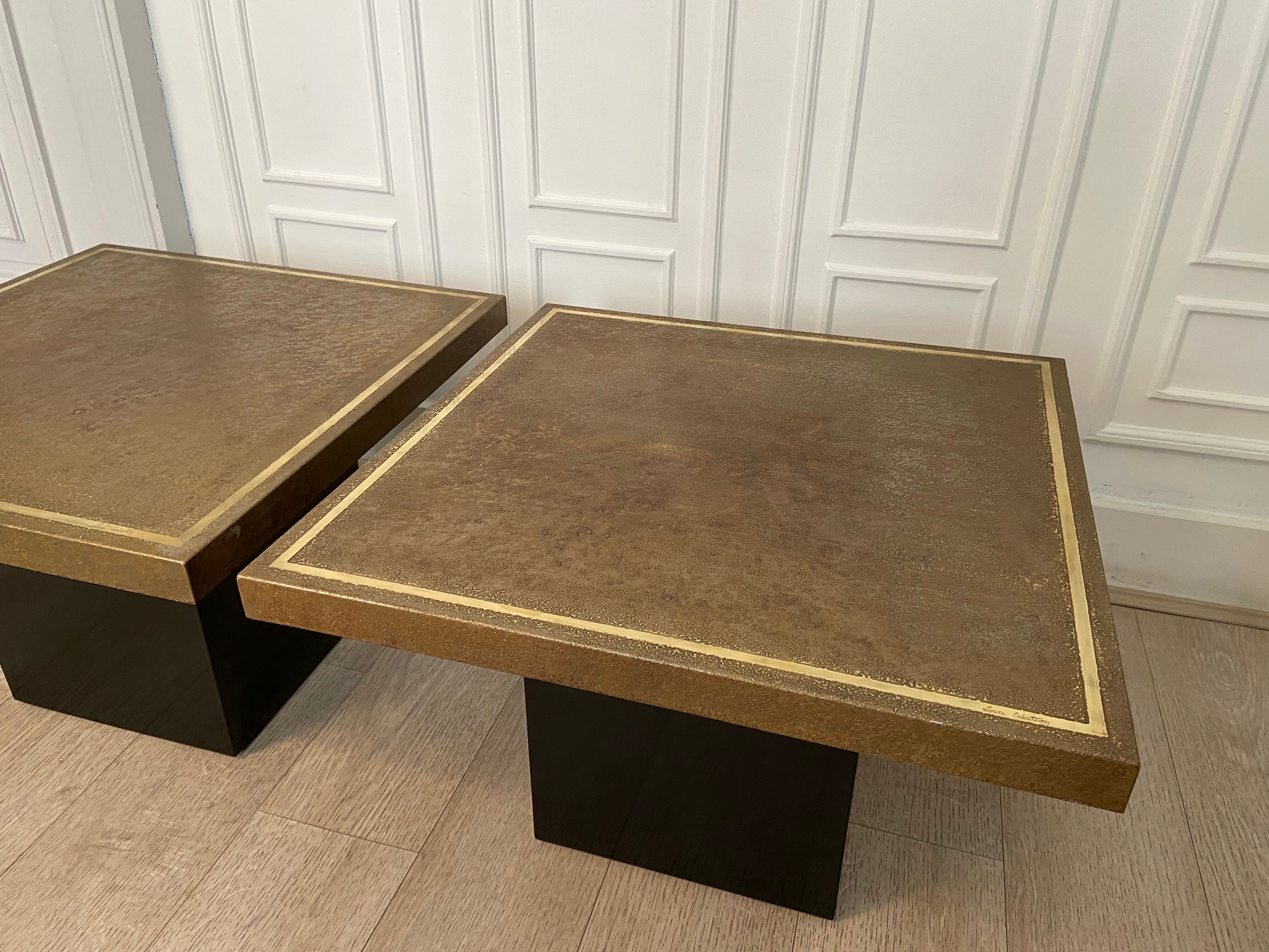 Pair of side tables Lova Creation, Belgium, 1970