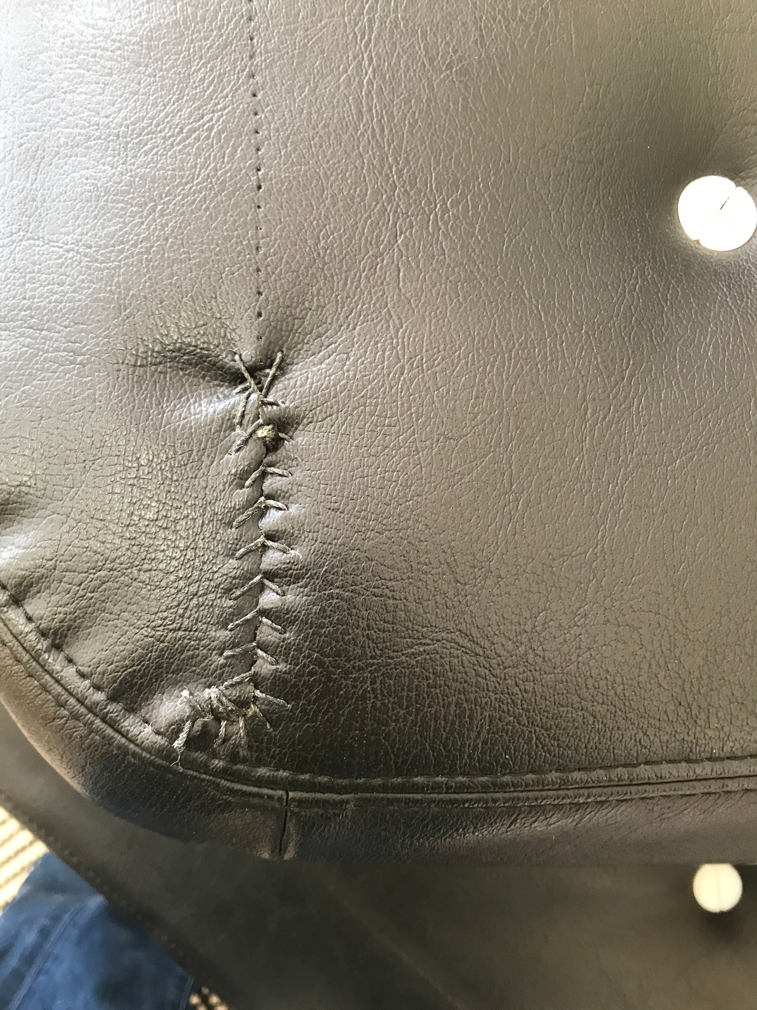 Chrome and leatherette armchair