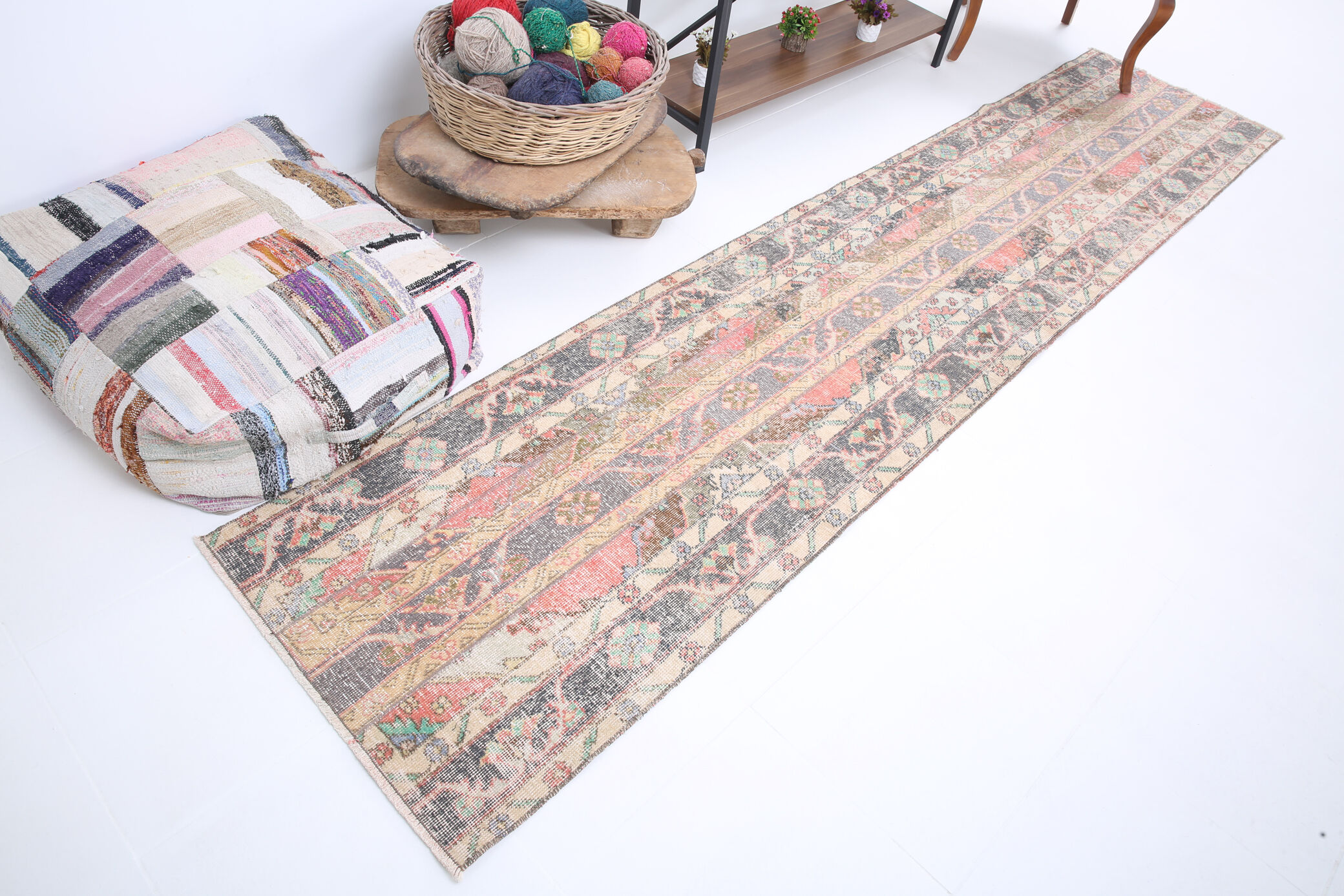 2x11 turkish vintage patchwok rug, 2x11 patchwork runner