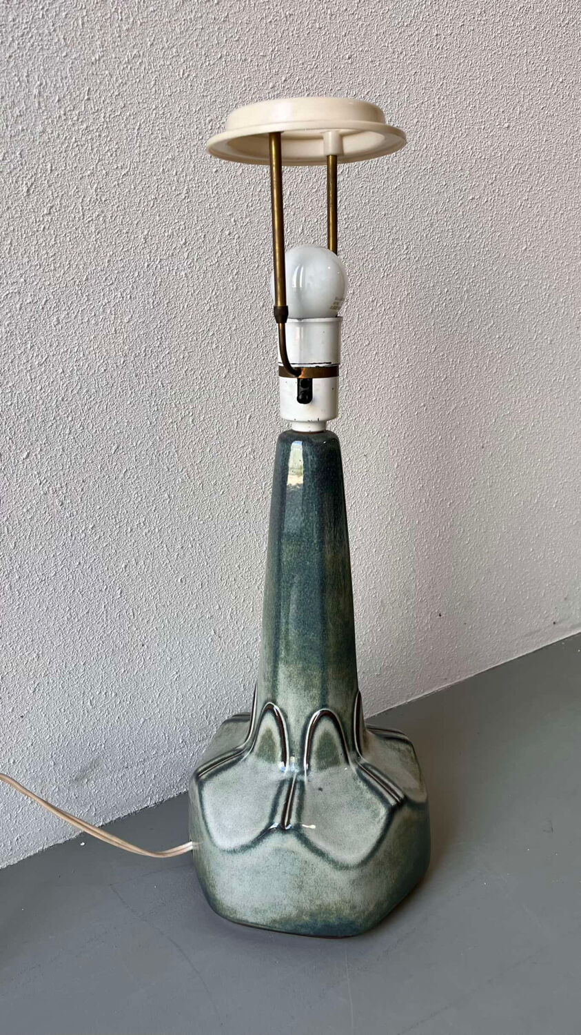 Pied de lampe de table en céramique vintage