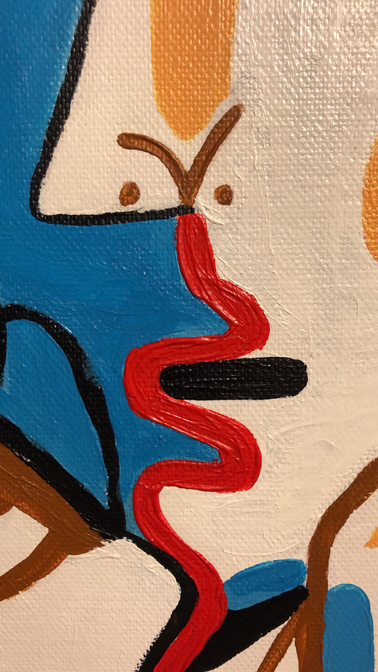 Acylic wall decoration on canvas