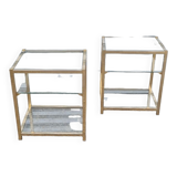 Paire de tables d'appoints Belgochrom 1970