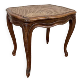 Tabouret bas ou repose pied de style Louis XV en cannage