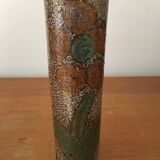 Jean Claude Monange salt stoneware scroll vase. “Daisy” pattern