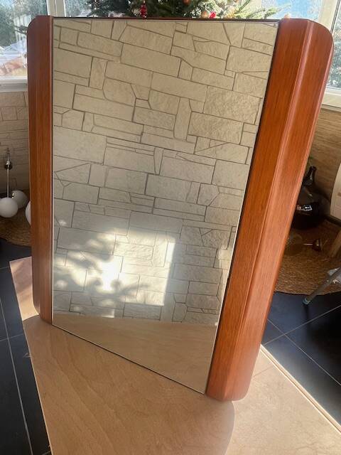 Modernist art deco mahogany mirror
