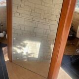 Modernist art deco mahogany mirror