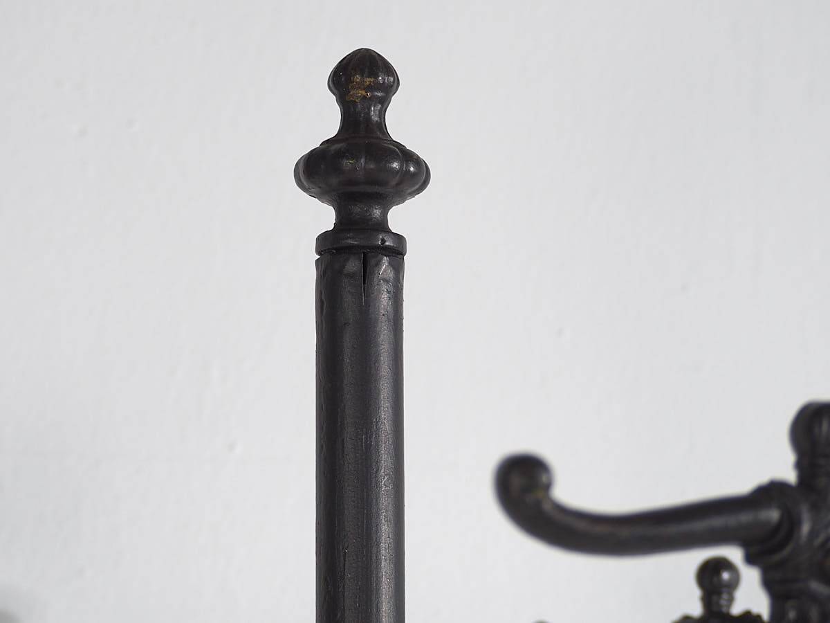 Antique wrought iron coat rack with umbrella stand (c.1920)