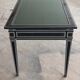Maison Jansen black lacquered wooden desk from the 1960s with chair.
