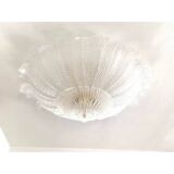 Italian impressive murano glass sputnik chandelier flush mount, lot of 2 or a pair of chandeliers